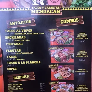 Menú.