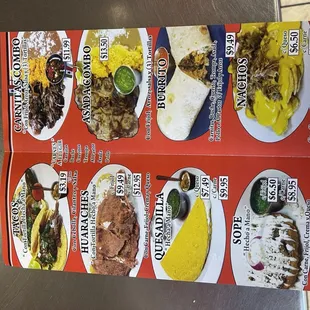 Most recent updated menu