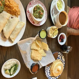a variety of mexican food