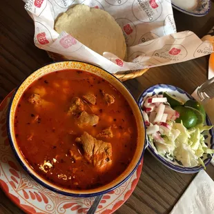 Pozole, wasn't good at all!!