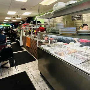 interior, sushi and sashimi