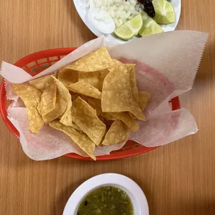 Chips and salsa  Menudo Condiments