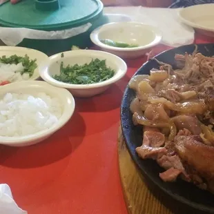 various dishes of food on a table