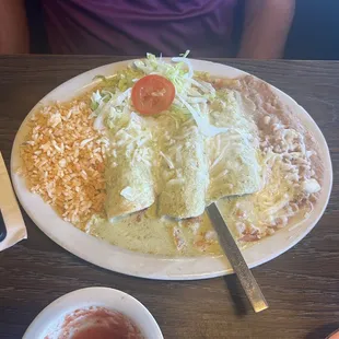 Shrimp Poblano Enchiladas so yum