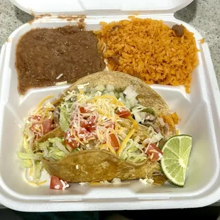 2 taco combo plate