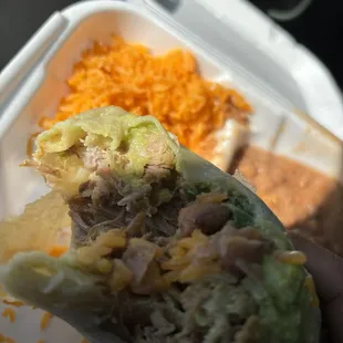 2. Carnitas Burrito Combo