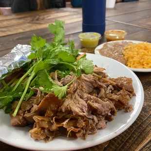 Carnitas plate for 1. I took leftovers home