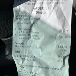 Ordered bone-in ribs and got Charge for no-bone which is more expensive.