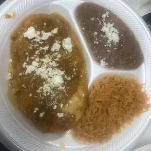 Chile relleno de queso