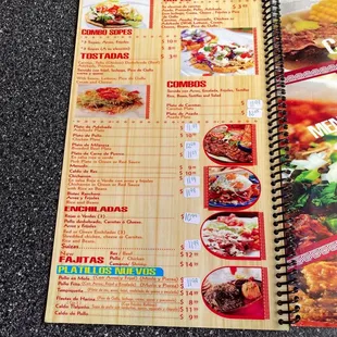 the menu