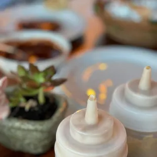 Homemade variety of sauces