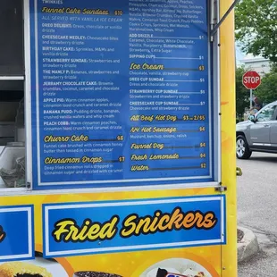 a menu for a fried chicken sandwich