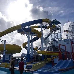 Waterslides on a ship? whats next a rollercoaster.....