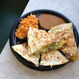 Quesadillas! made with your choice of different marinated meats!