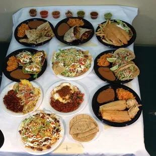 A few of our great authentic menu items, now that is what you call a mexican buffet!