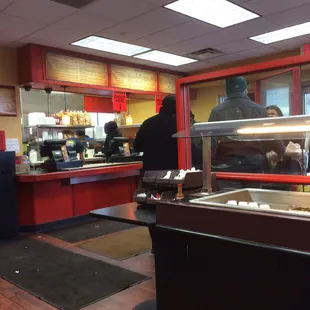 Order, pickup counter &amp; salsa bar