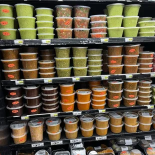 a variety of food in plastic containers