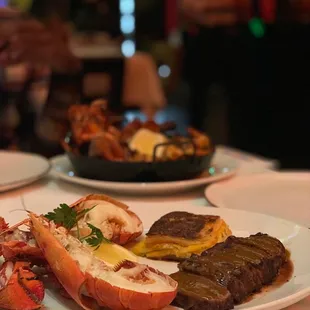 Lobster and steak