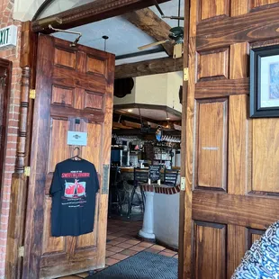 Looking into the bar.