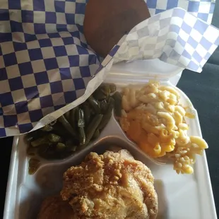 Fried chicken thursday. I was more excited to see this style of cornbread than anything. Haven&apos;t had cornbread like this in almost 15 years.