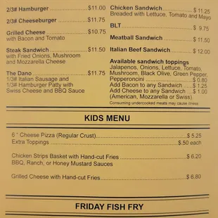 Menu as of 1/20/2024