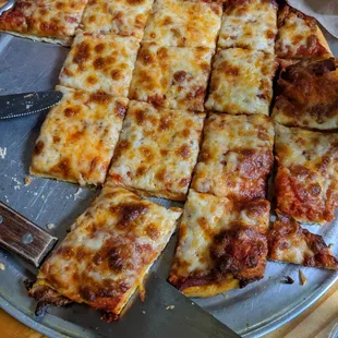 Most of a 12&quot; cheese pizza