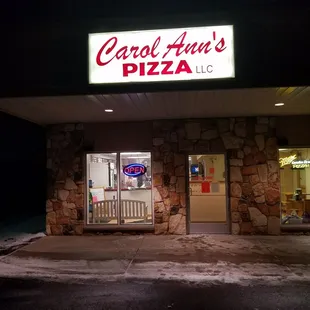 the front of the restaurant