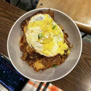 a plate of food on a table