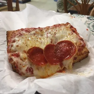 Slice of Sicilian with Pepperoni