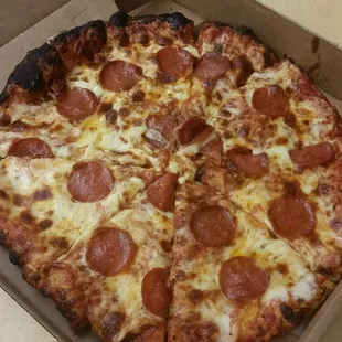 a pepperoni pizza