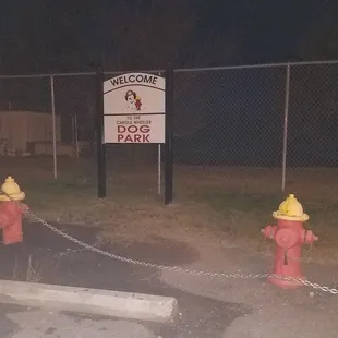 Cute parking ballards and sign