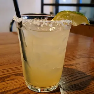 Draft Margarita. Tequila, fresh lime, Gran Gala.