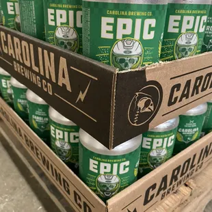 That&apos;s a good looking stack of EPIC Hazy IPA ready to go out the door.