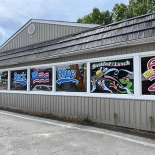 the exterior of the restaurant