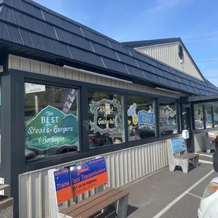 the front of the restaurant