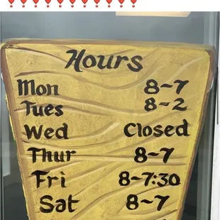 Hours of business as of 2/4/23.