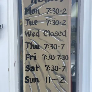Summer time  hours