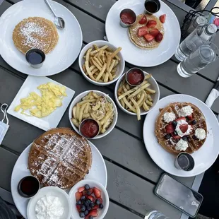 Belgian Waffle, Truffle Fries