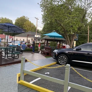 a car parked in a parking lot