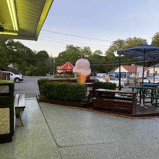 outside