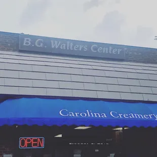 the front of a building