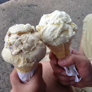 Blueberry cheesecake and vanilla.