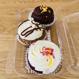 (Top to bottom): Chocolate Fix; Coffee with White Chocolate; Southern Red Velvet