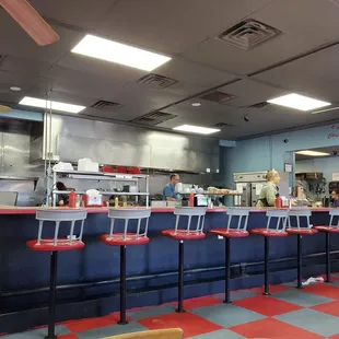 the interior of the restaurant