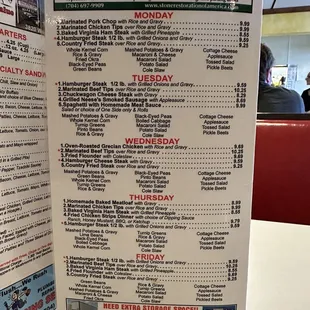 Updated Menu Prices June 2023