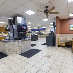 the inside of a restaurant