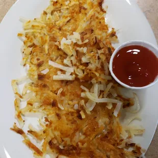 Hashbrowns were cooked well not mushy like many places