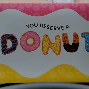 you deserve a donut