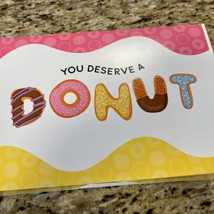 you deserve a donut