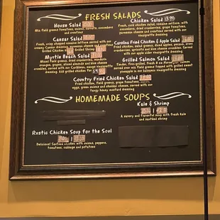 Salad and Soup Menu